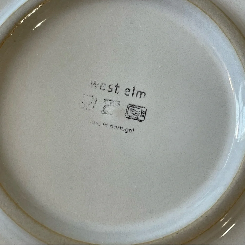 West Elm black white grey reactive glaze stoneware bowl dinnerware